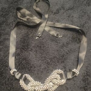 Silver and Black statement necklace